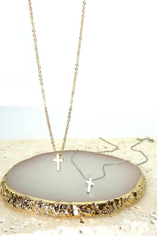 CLASSIC MINI CROSS NECKLACE | 47N15737-CROSS