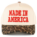 C.C MADE IN AMERICA Letter Leopard Trucker Cap