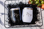 Set of Mr. and Mrs. Wine Tumblers