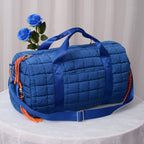 QP774 Quilted Puffer Weekender/Duffel Bag: Orange