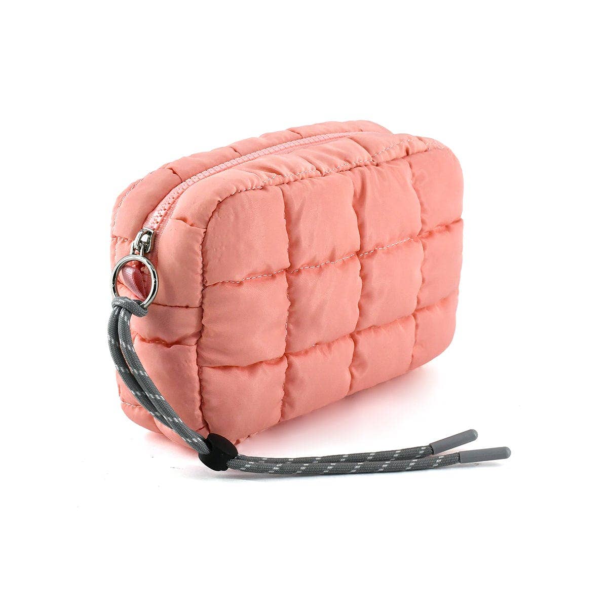QP008 Nylon Quilted Puffer Clutch/Pouch: Teal
