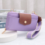 HM030 Mila Smartphone wallet Crossbody with Boho Wristlet: Pomegranate