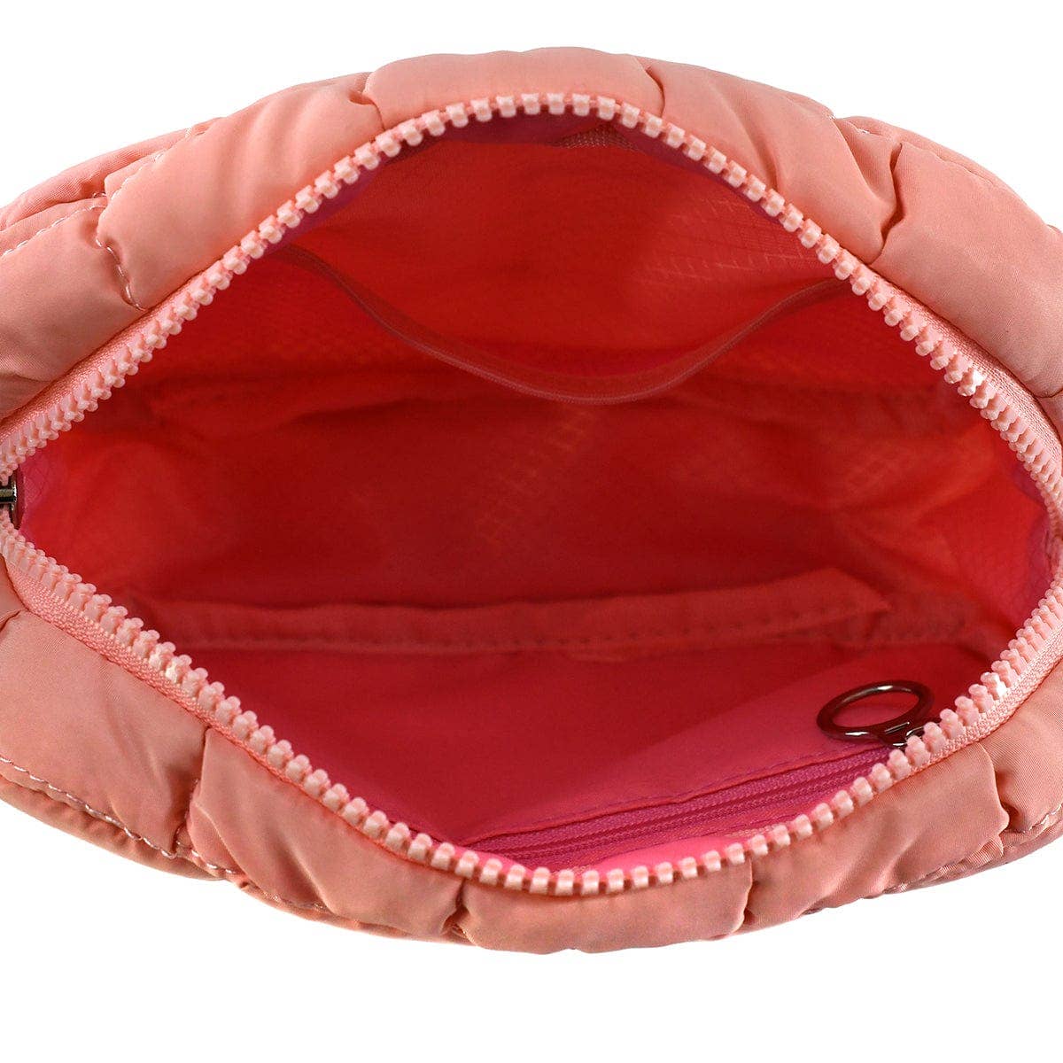 QP008 Nylon Quilted Puffer Clutch/Pouch: Orange