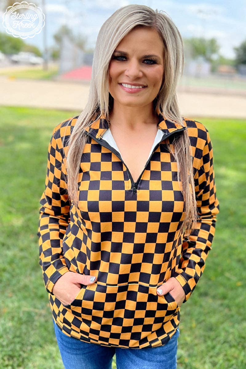 Pep Rally Pullover- Gold: L