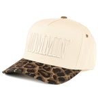 C.C MOMMIN Letter Two Tone Trucker Cap: Beige