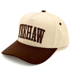 C.C YEEHAW Embroidery Two Tone Cotton Trucker Cap: Denim