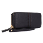 ES60164-6 Sherrie Double Zipper Wallet: Tan