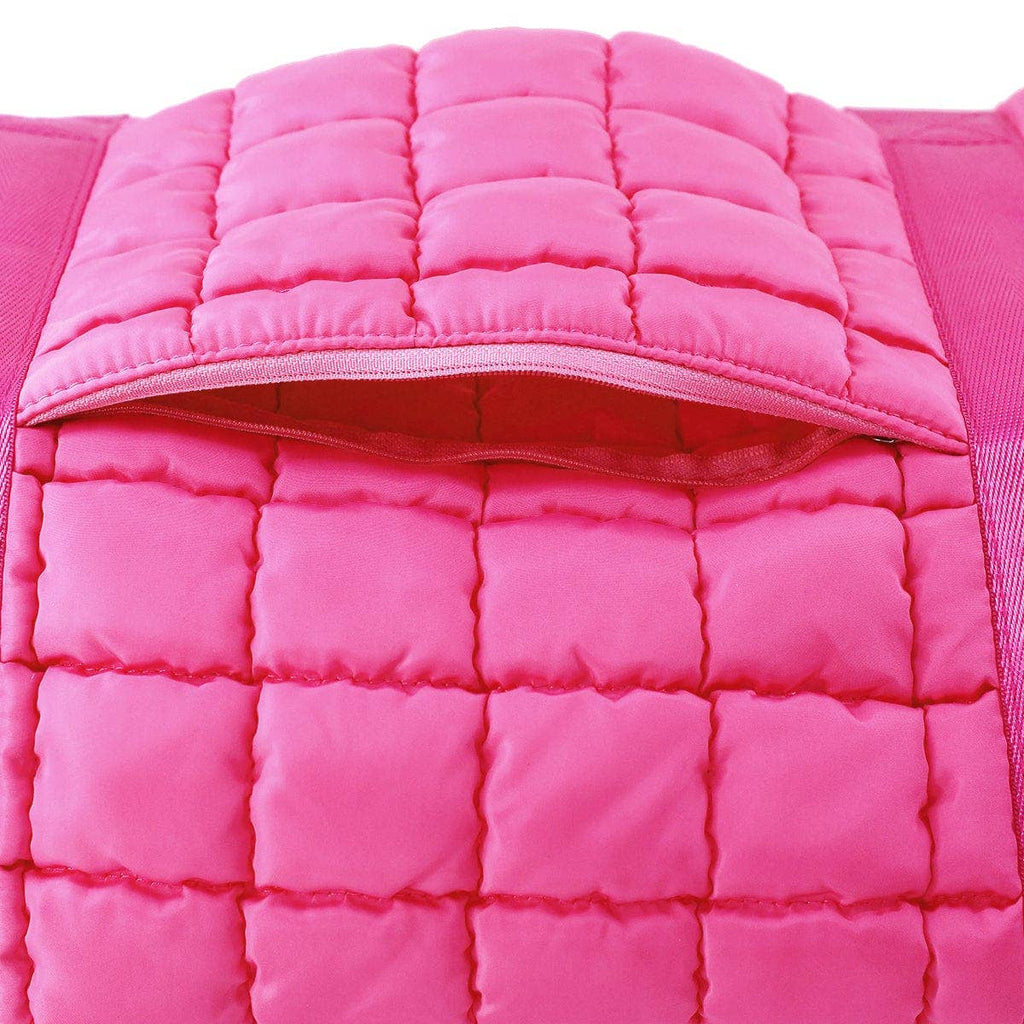 QP774 Quilted Puffer Weekender/Duffel Bag: Orange