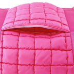 QP774 Quilted Puffer Weekender/Duffel Bag: Orange