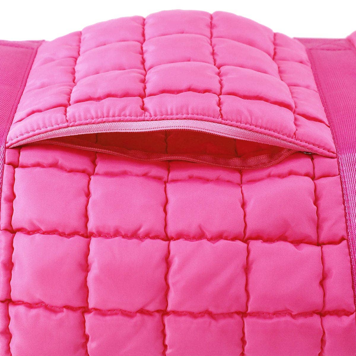 QP774 Quilted Puffer Weekender/Duffel Bag: Orange