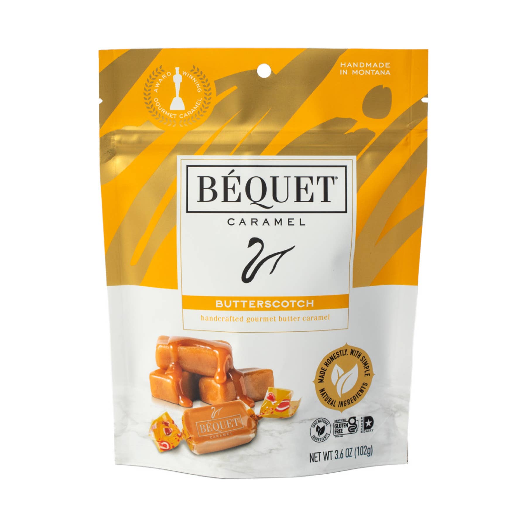 Béquet Gourmet Caramel 3.6 oz Pouch: Salted Butterscotch