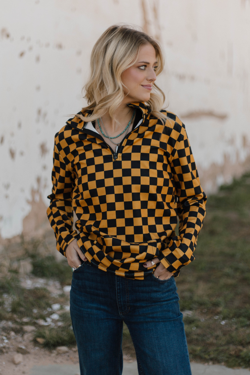 Pep Rally Pullover- Gold: L