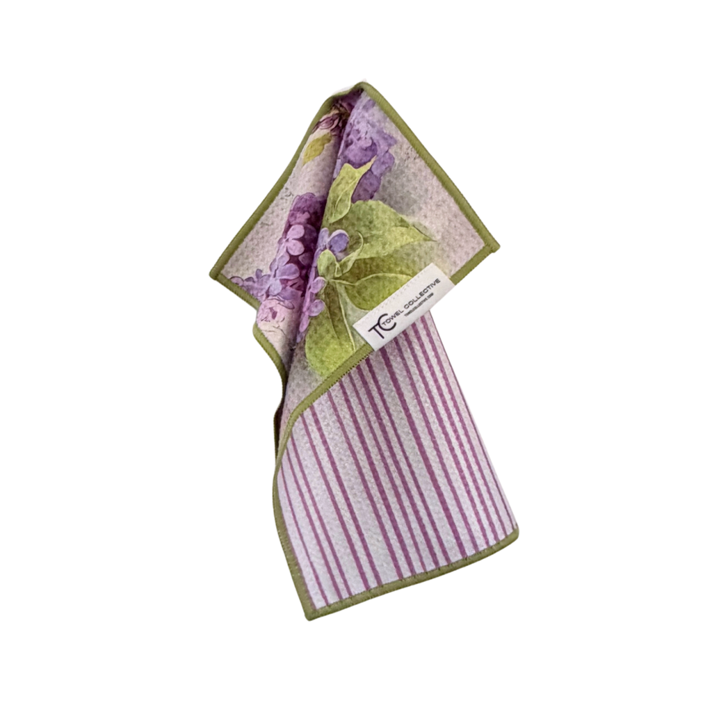 Lilac Lines | Waffle Weave Microfiber Towels Kitchen & Bath: Hand Towel