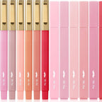 Aesthetic Highlighters & Ballpoint Pens, 12 Pack: Assorted