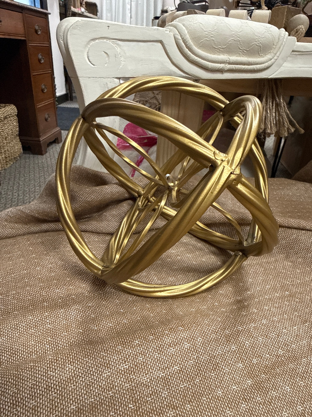 Gold Abstract Sphere Decor