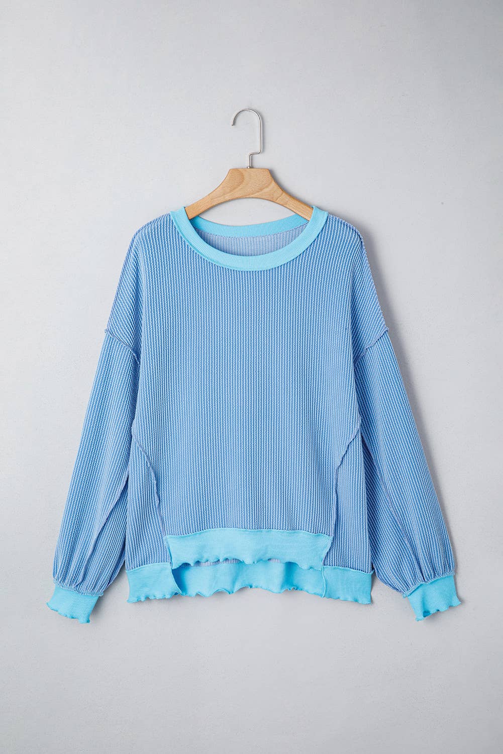 66 Sweetheart Hot Pink Lucky Distressed Knit Top (S-XL): Short Sleeve-Green / S