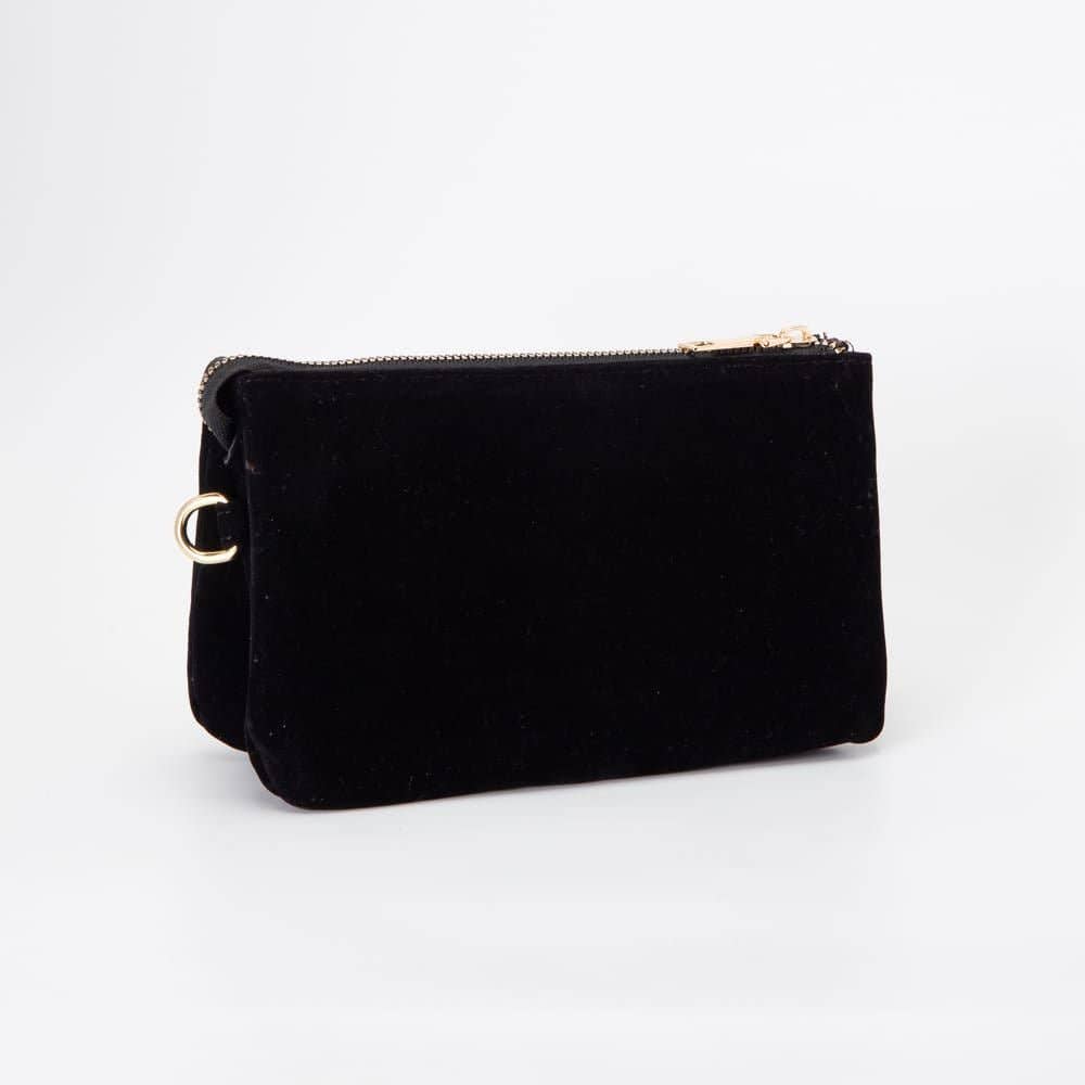 TG10573 Stacey Faux Suede 3 compartments Crossbody Bag: Mustard