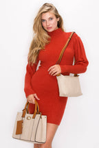Cameran 3-in-1 Boxy Women's Crossbody Bag & Satchel: Stone