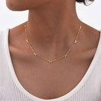 18K STAINLESS STEEL TARNISH FREE BOW NECKLACE | 40NK9512: GOLD