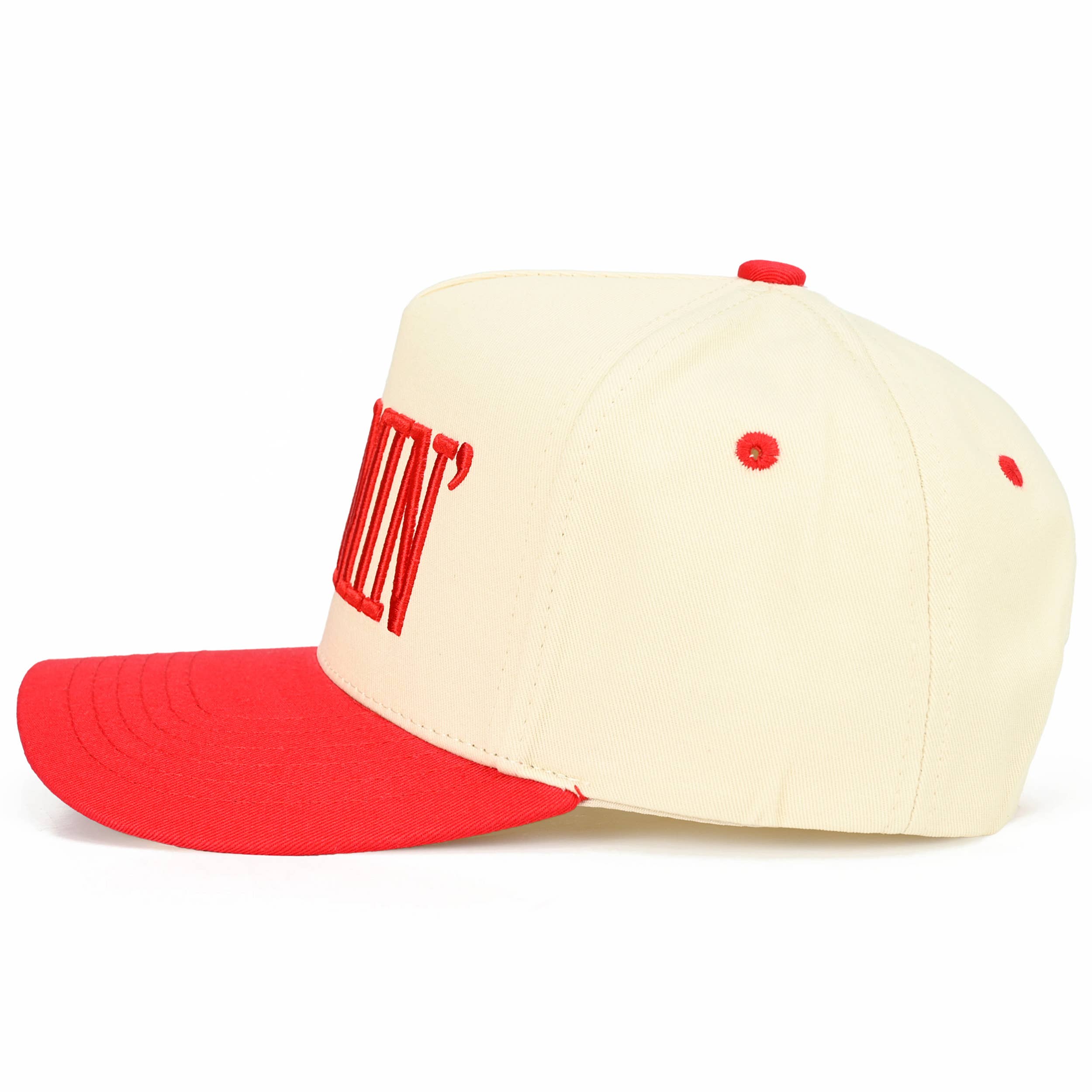 C.C MOMMIN Letter Two Tone Trucker Cap: Leopard