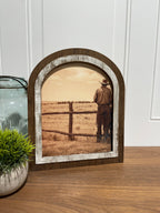 Cowboy looking over his land: Small