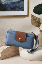 HM030 Mila Smartphone wallet Crossbody with Boho Wristlet: Black
