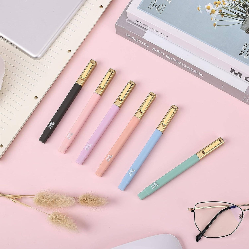Aesthetic Highlighters & Ballpoint Pens, 12 Pack: Assorted