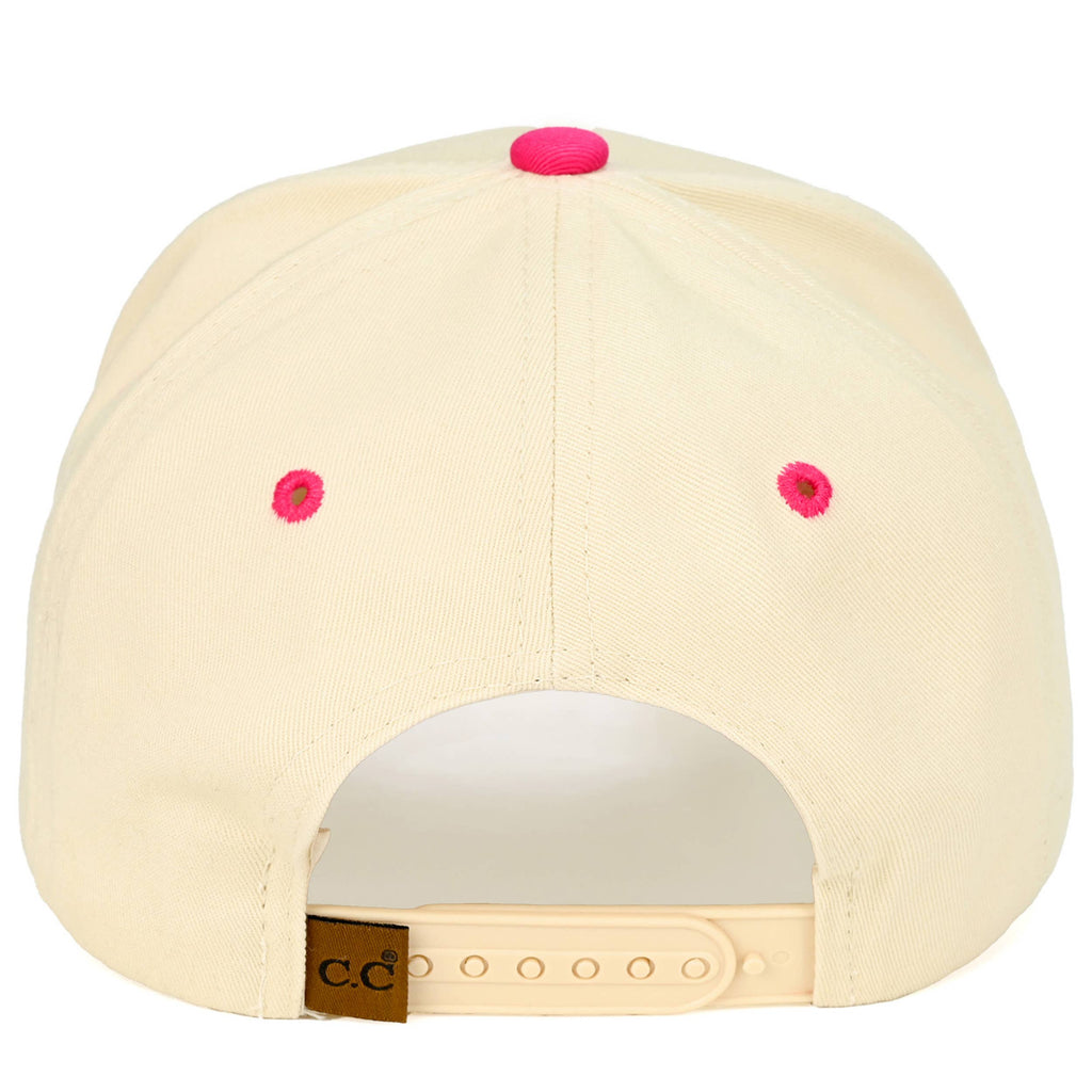 C.C MOMMIN Letter Two Tone Trucker Cap: Leopard