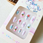 Fun Fake Artificial Kid's False Nail Tips: ASSORTED COLOR / ONE SIZE(12)