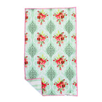 Mint Stripe/Vintage Floral |  Waffle Weave Microfiber Towels Kitchen & Bath:  Dish/Hand Towel