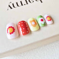 Cute Fake Artificial Kid's False Nail Tips: ASSORTED COLOR / ONE SIZE(12)
