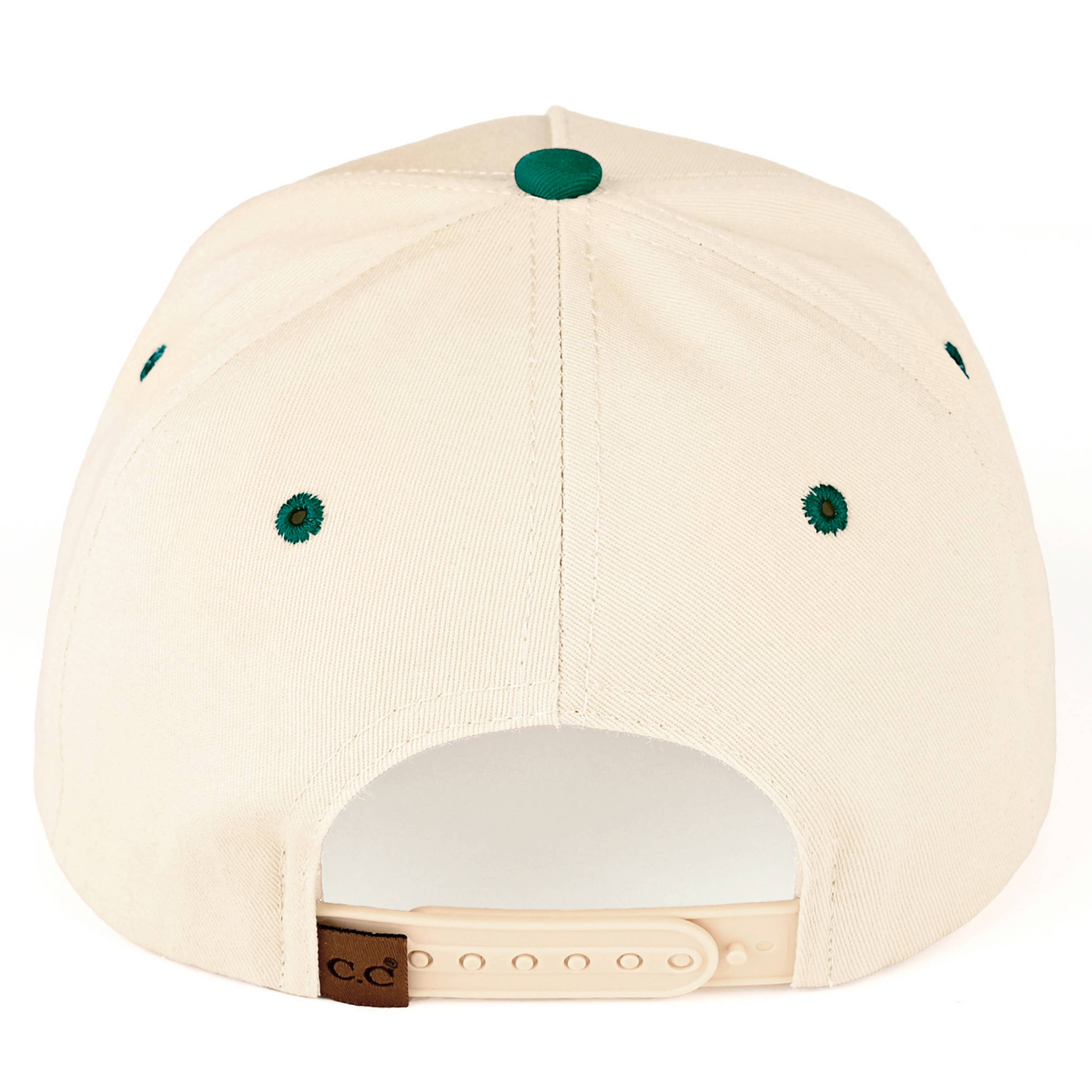 C.C YEEHAW Embroidery Two Tone Cotton Trucker Cap: Denim