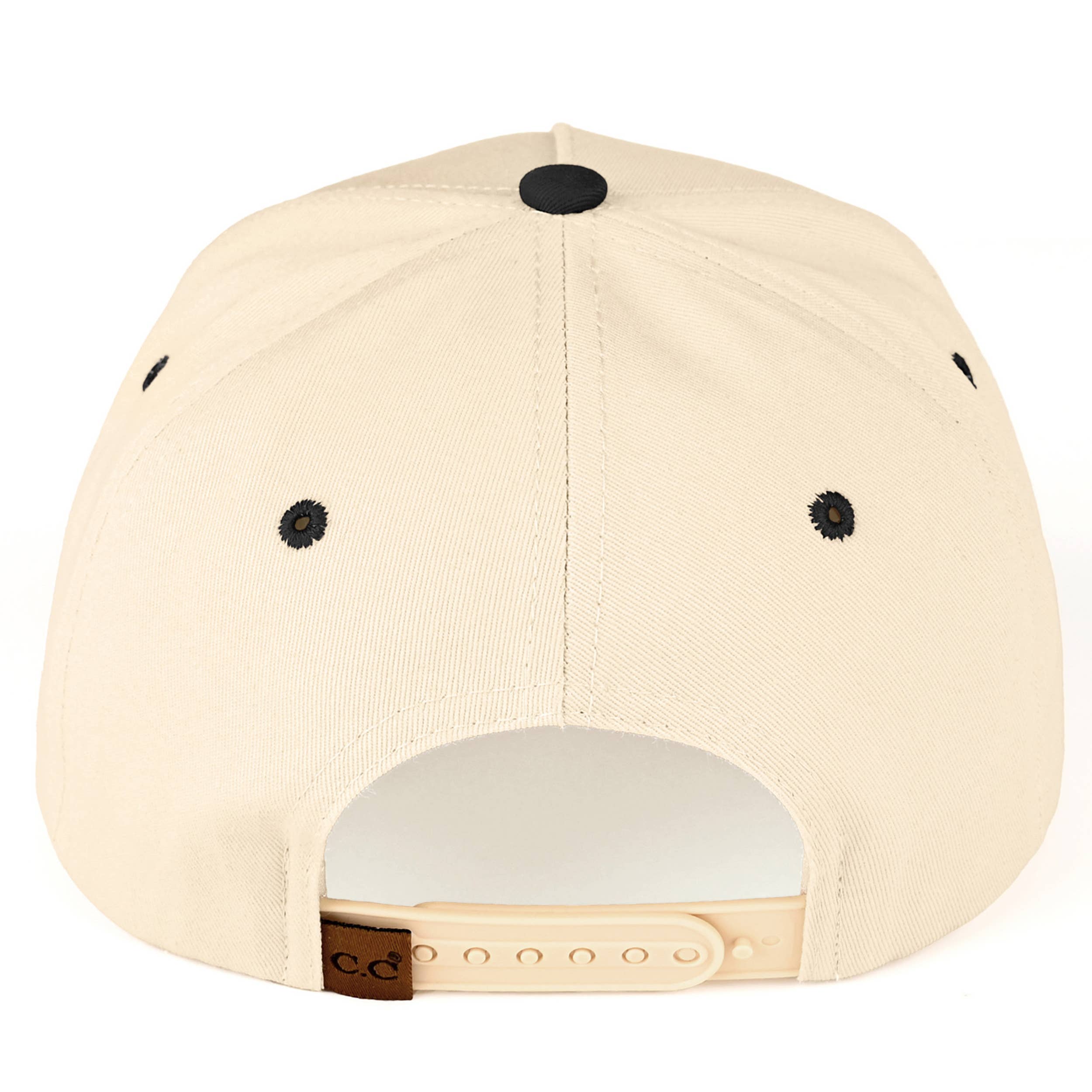 C.C MOMMIN Letter Two Tone Trucker Cap: Leopard