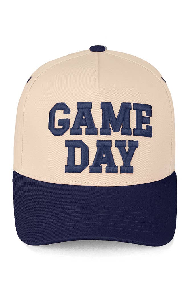 C.C GAME DAY Embroidered Cotton Baseball Cap: Black