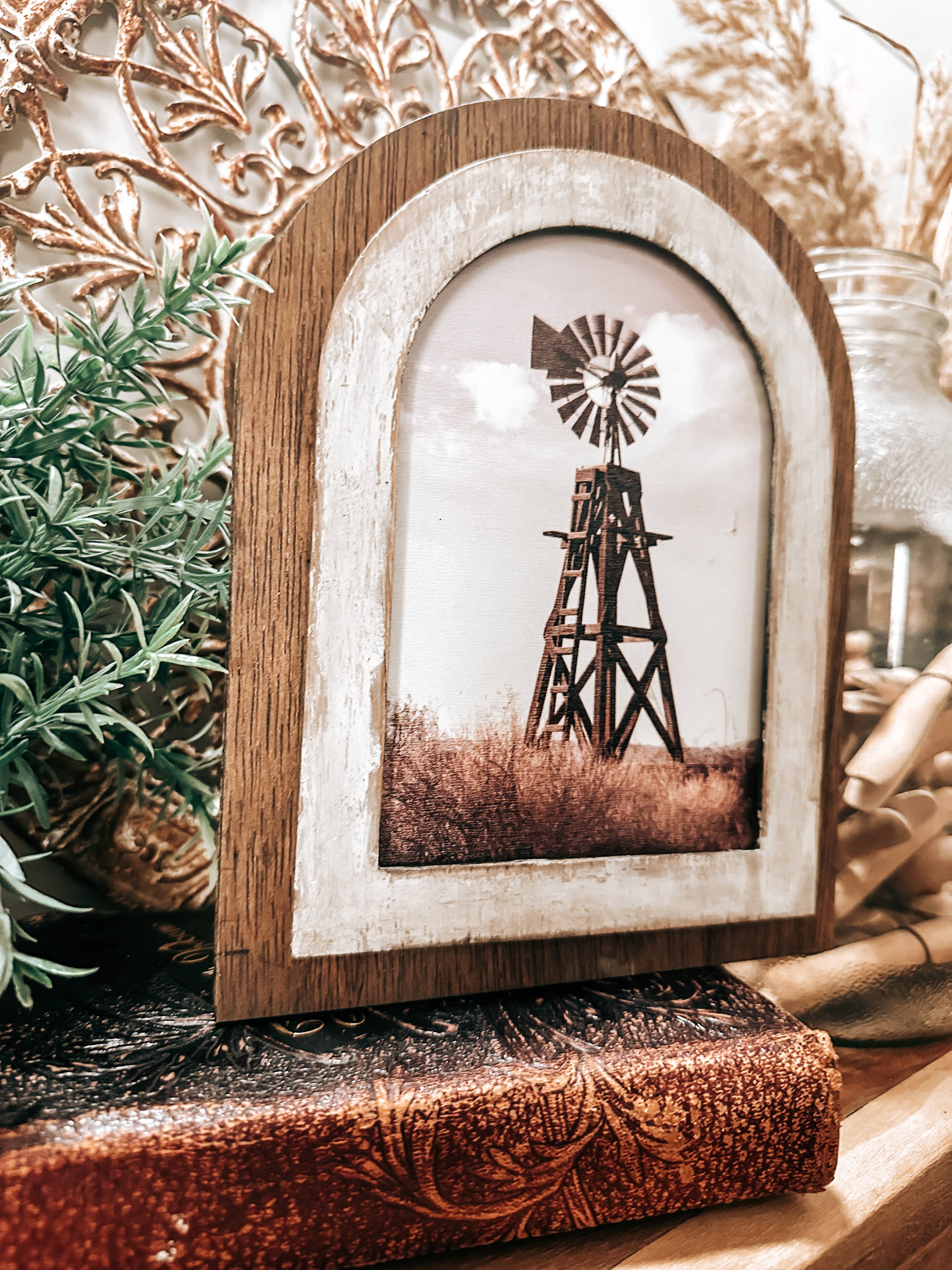 Arched frame Windmill on the Prairie
: Large