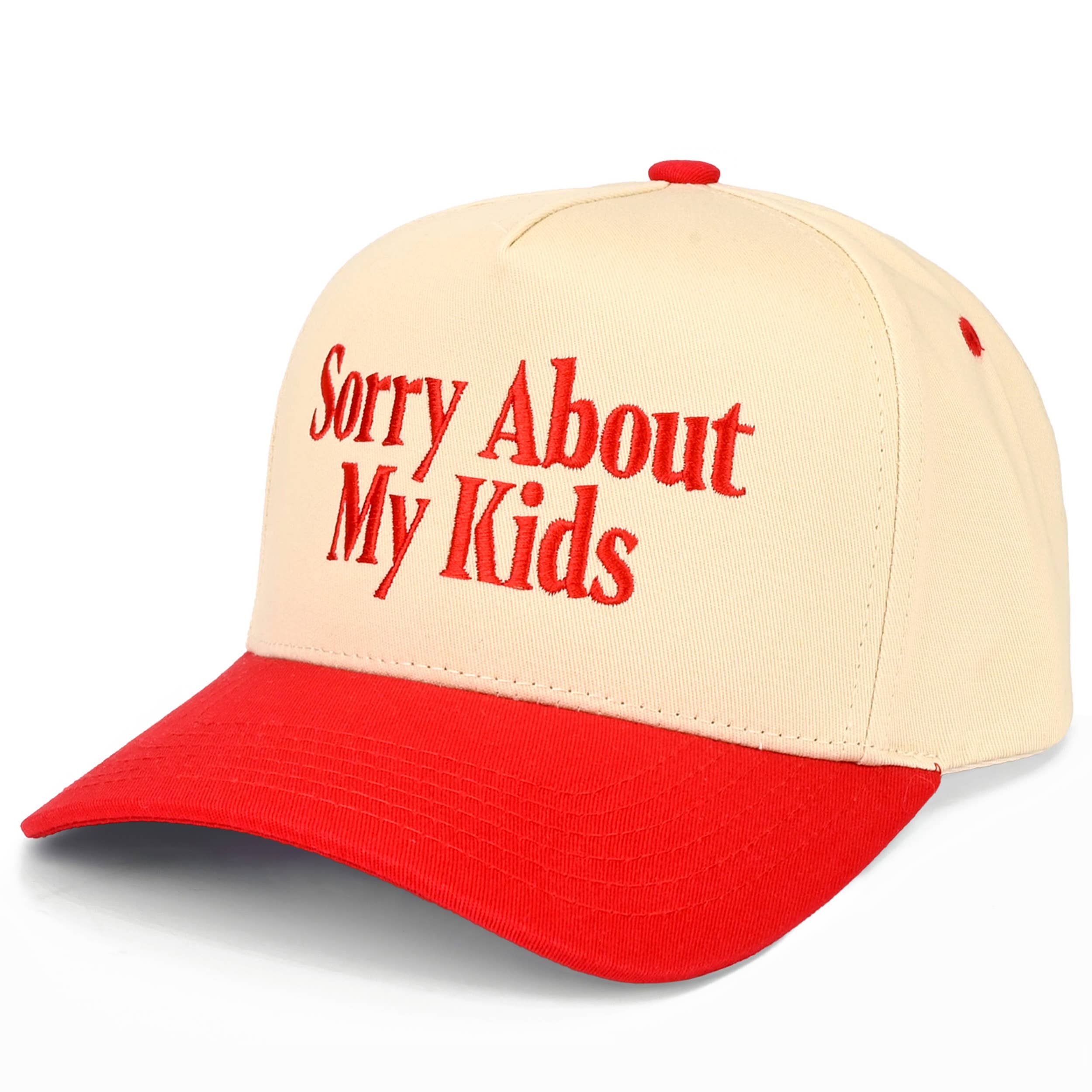 C.C SORRY ABOUT MY KIDS Letter Two Tone Trucker Hat: Sage