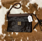Leather Wristlet Cowhide Clutch Purse - Prudence