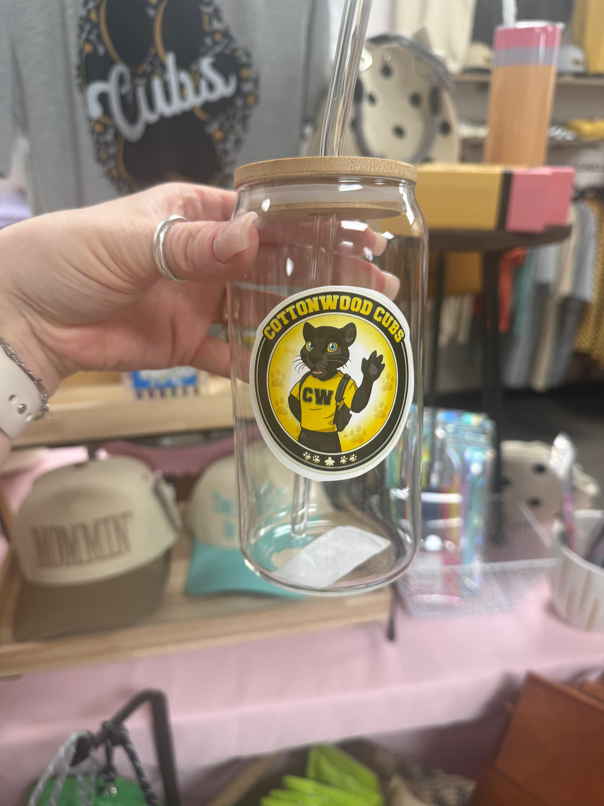 GLASS ICED COFFEE CUP