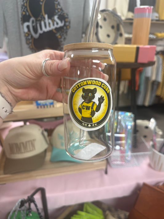 GLASS ICED COFFEE CUP
