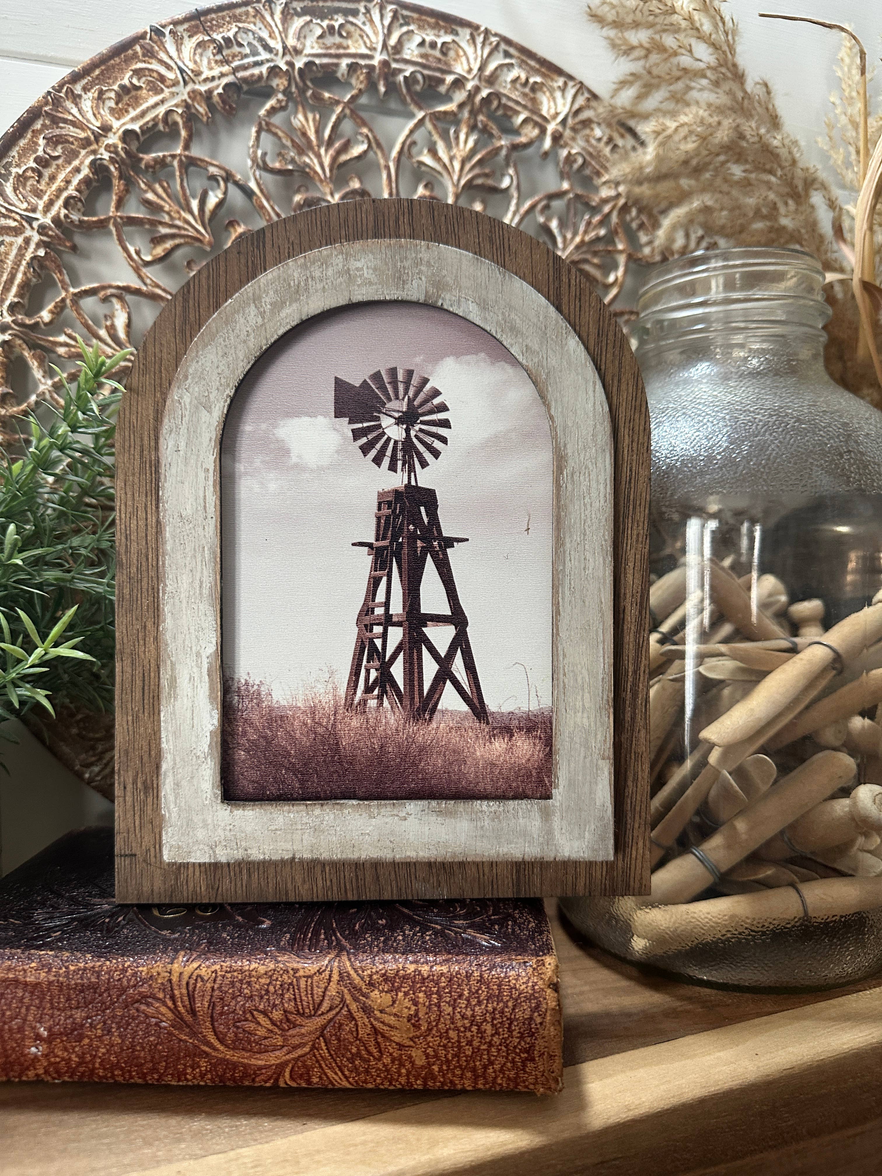 Arched frame Windmill on the Prairie
: Large