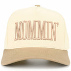 C.C MOMMIN Letter Two Tone Trucker Cap: Leopard