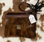 Leather Wristlet Cowhide Clutch Purse - Prudence