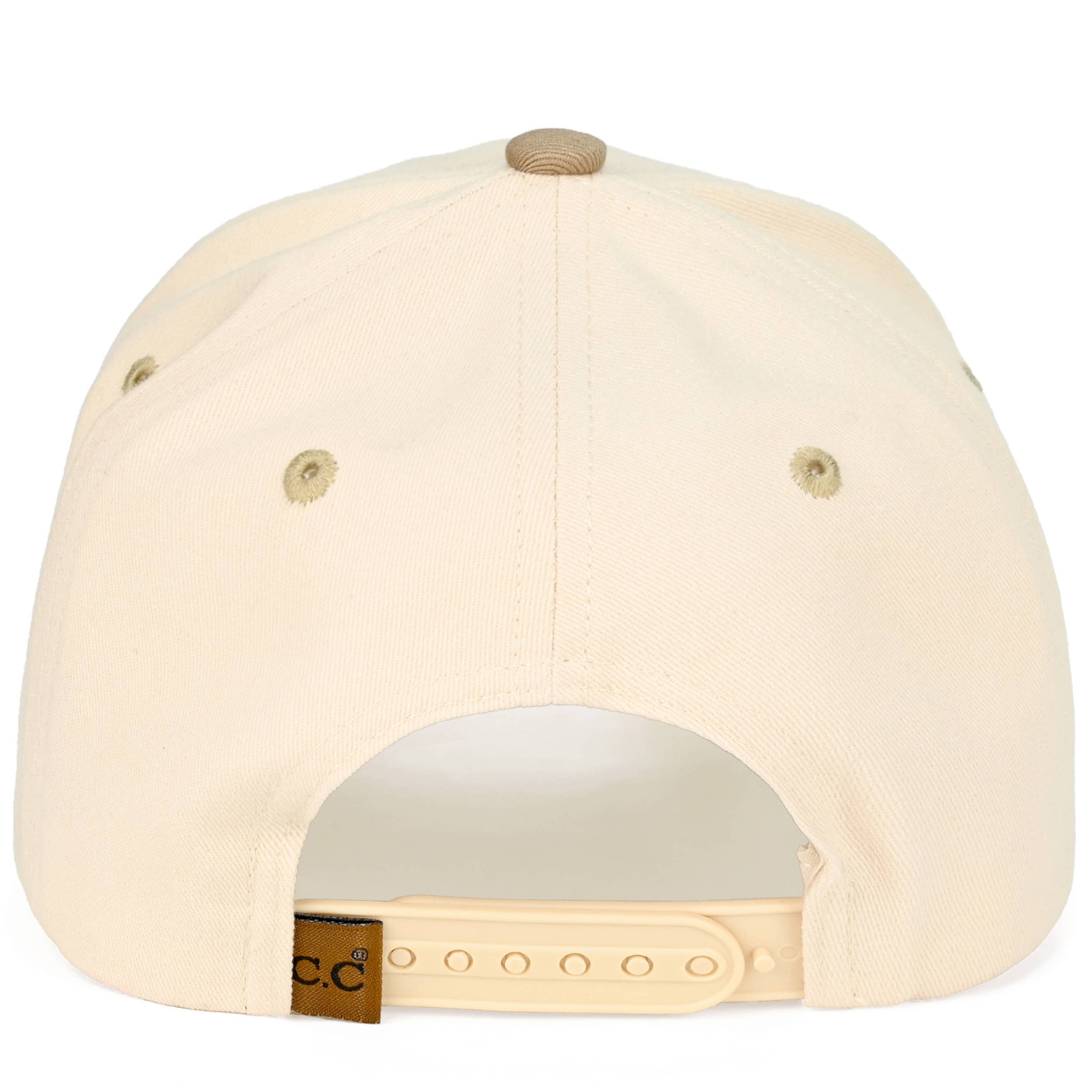 C.C MOMMIN Letter Two Tone Trucker Cap: Leopard