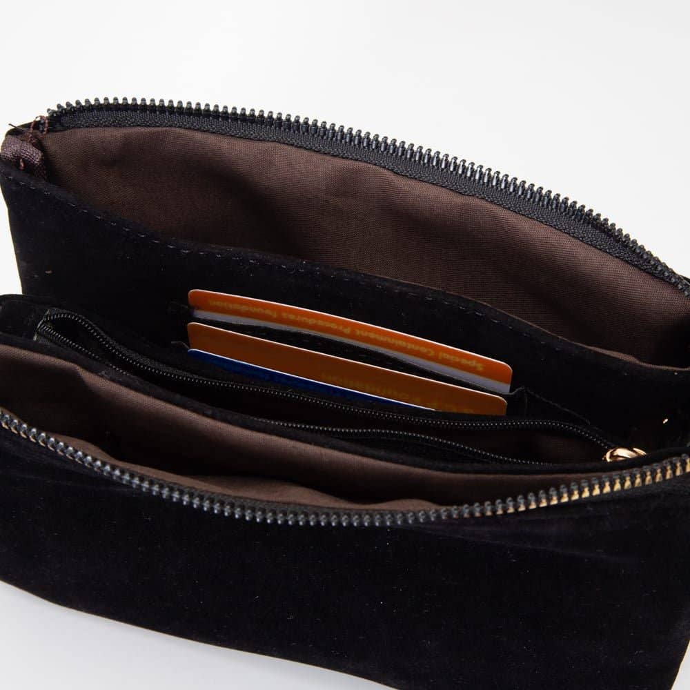 TG10573 Stacey Faux Suede 3 compartments Crossbody Bag: Mustard