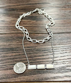 735372, 20" Bar White Turquoise Necklace
