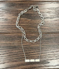 735372, 20" Bar White Turquoise Necklace