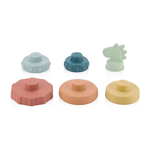 Itzy Ritzy Stacker Silicone Teething Toy Dino
