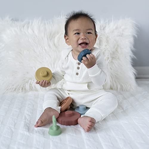 Itzy Ritzy Stacker Silicone Teething Toy Dino