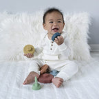 Itzy Ritzy Stacker Silicone Teething Toy Dino