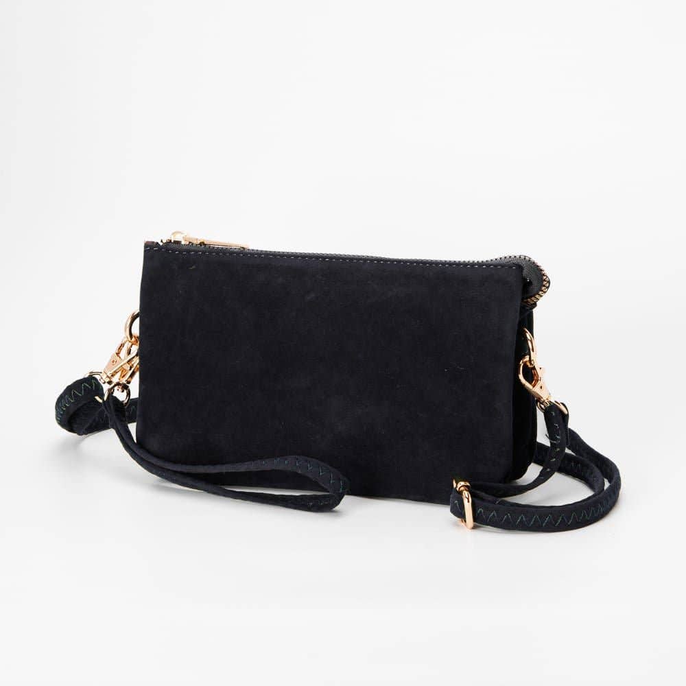 TG10573 Stacey Faux Suede 3 compartments Crossbody Bag: Mustard